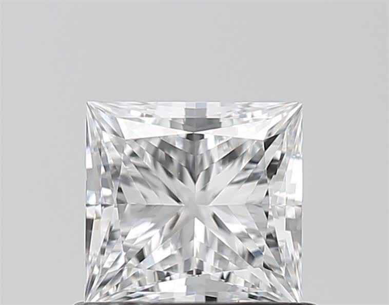 0.83 Carat Princess Lab Diamond with  Cut Diamond in 14KT  view 1
