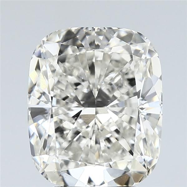 4.01 Carat Cushion Lab Diamond with  Cut Diamond in 14KT  view 1
