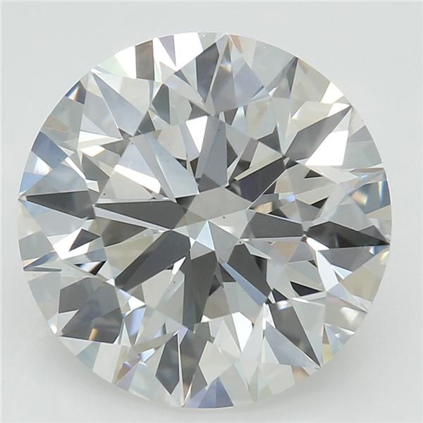 2.81 Carat Round Lab Diamond with  Cut Diamond in 14KT  view 1
