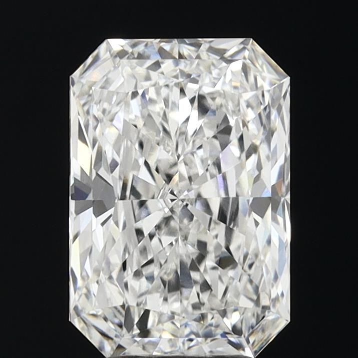 4.04 Carat Radiant Lab Diamond with  Cut Diamond in 14KT  view 1
