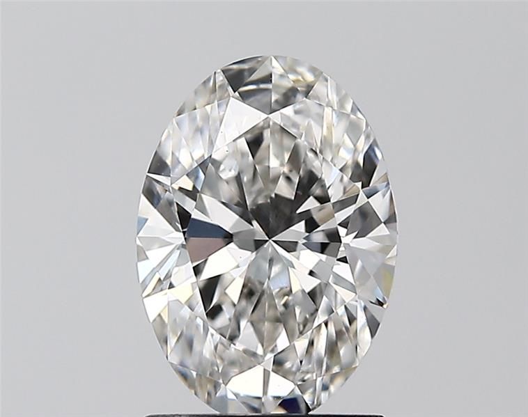 1.44 Carat Oval Lab Diamond with  Cut Diamond in 14KT  view 1
