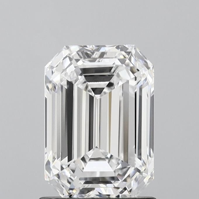 1.51 Carat Emerald Lab Diamond with  Cut Diamond in 14KT  view 1

