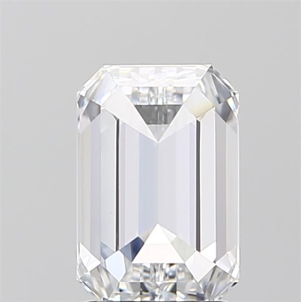 2.02 Carat Emerald Lab Diamond with  Cut Diamond in 14KT  view 1
