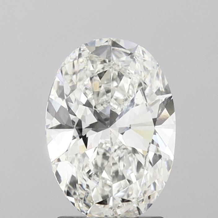 2.02 Carat Oval Lab Diamond with  Cut Diamond in 14KT  view 1
