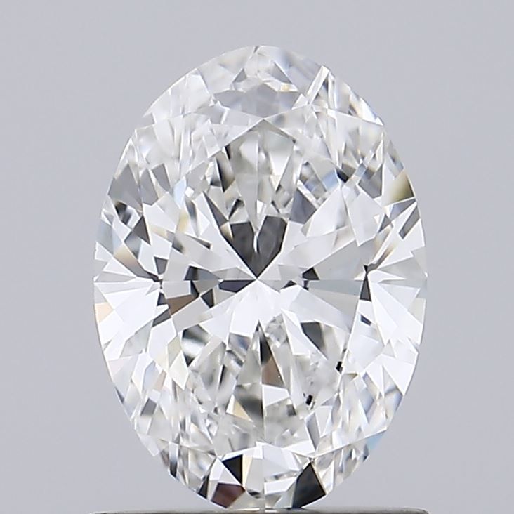 1.0 Carat Oval Lab Diamond with  Cut Diamond in 14KT  view 1
