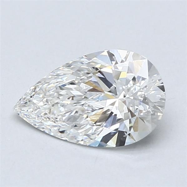 1.01 Carat Pear Lab Diamond with  Cut Diamond in 14KT  view 1
