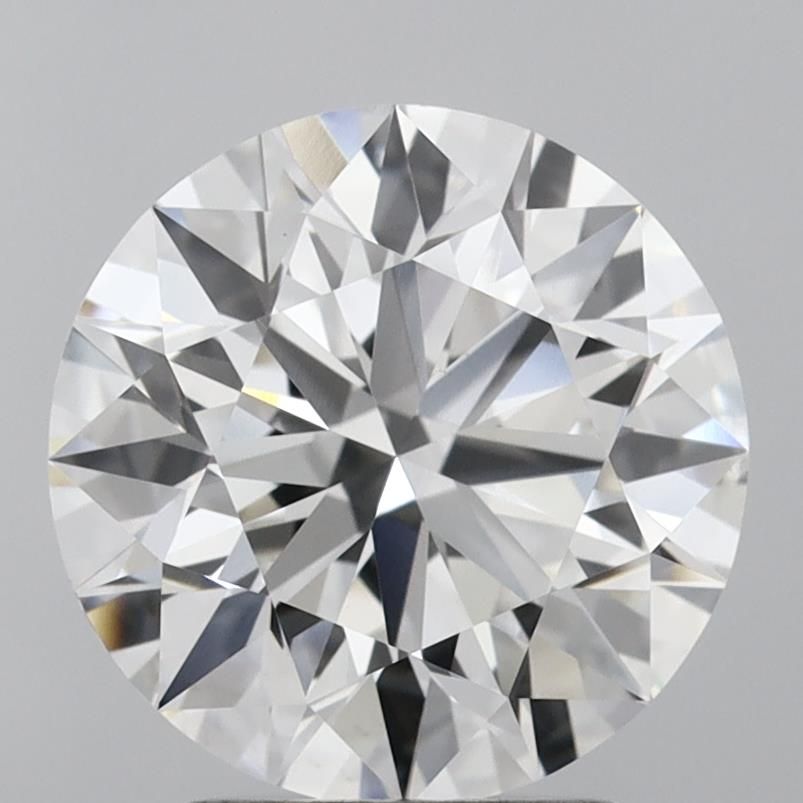 3.08 Carat Round Lab Diamond with  Cut Diamond in 14KT  view 1
