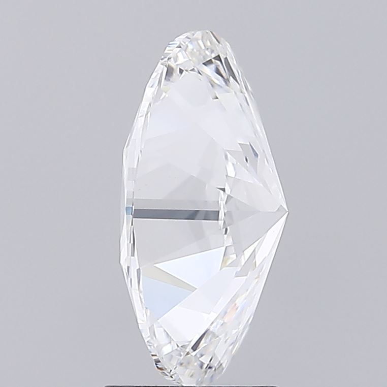 3.03 Carat Oval Lab Diamond with  Cut Diamond in 14KT  view 1
