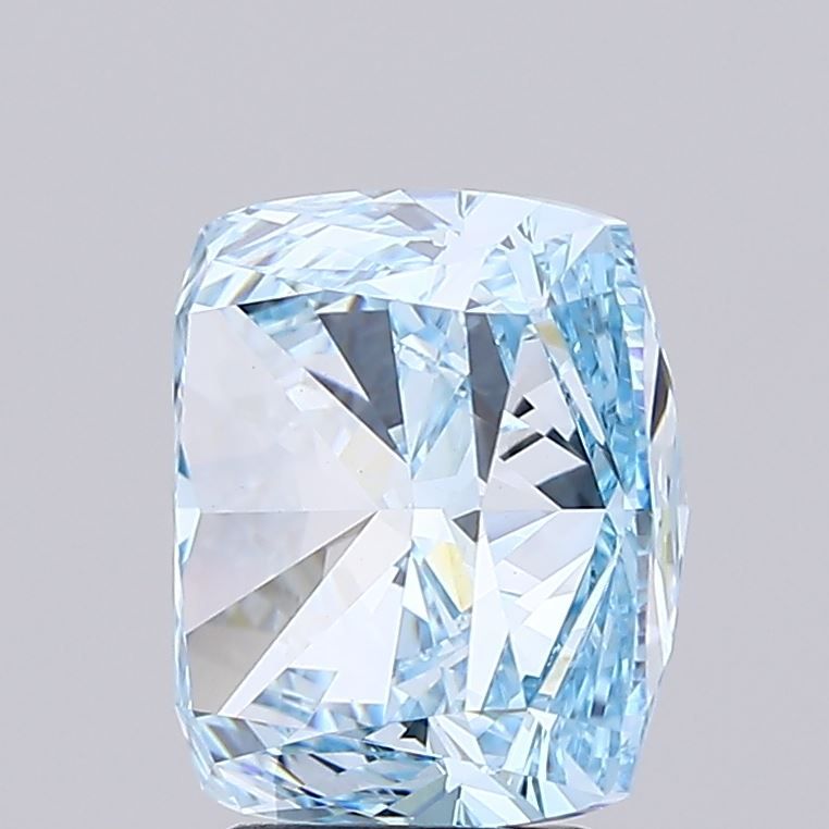 5.01 Carat Cushion Lab Diamond with  Cut Diamond in 14KT  view 1
