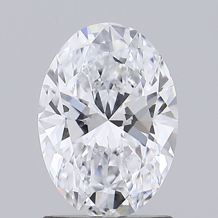 1.3 Carat Oval Lab Diamond with  Cut Diamond in 14KT  view 1
