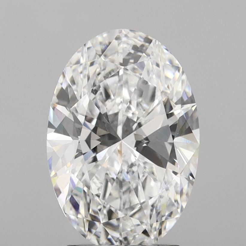 3.05 Carat Oval Lab Diamond with  Cut Diamond in 14KT  view 1
