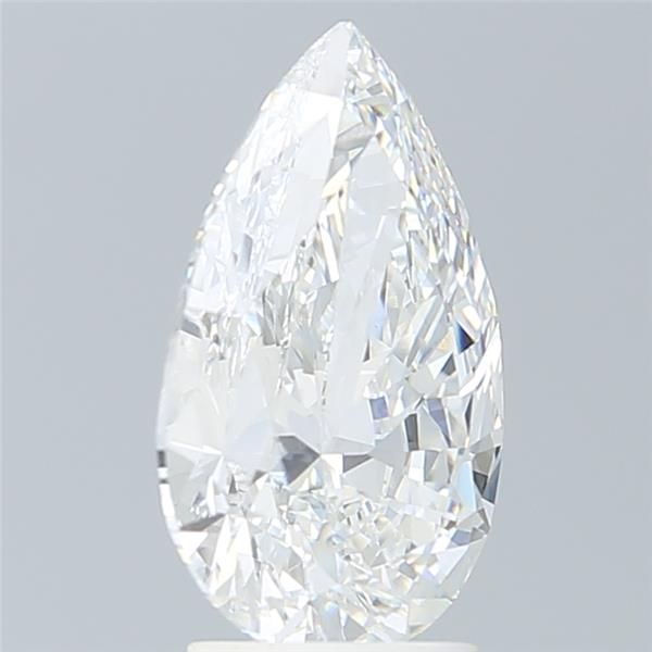 3.23 Carat Pear Lab Diamond with  Cut Diamond in 14KT  view 1
