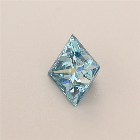 0.27 Carat Princess Lab Diamond with  Cut Diamond in 14KT  view 1
