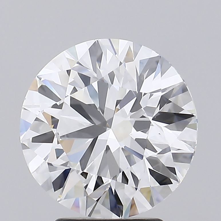 3.4 Carat Round Lab Diamond with  Cut Diamond in 14KT  view 1
