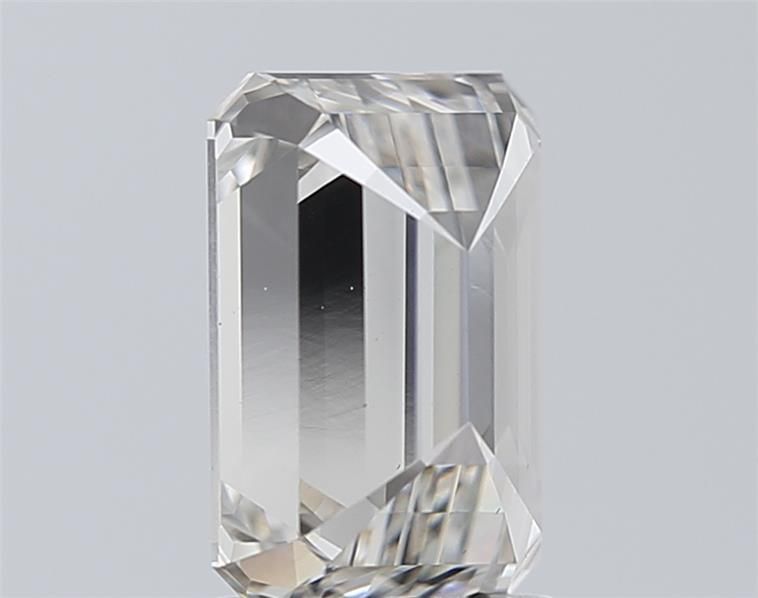 1.86 Carat Emerald Lab Diamond with  Cut Diamond in 14KT  view 1
