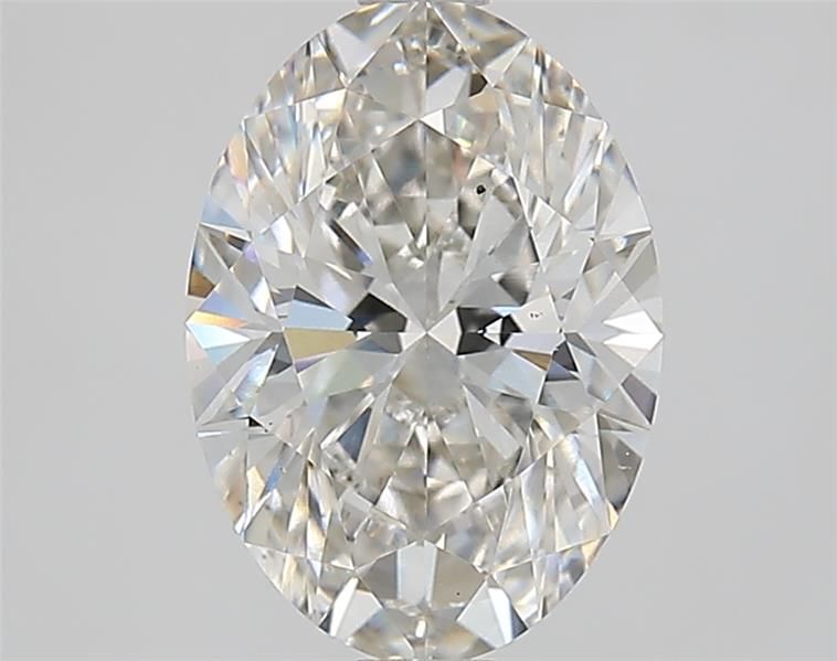 2.08 Carat Oval Lab Diamond with  Cut Diamond in 14KT  view 1
