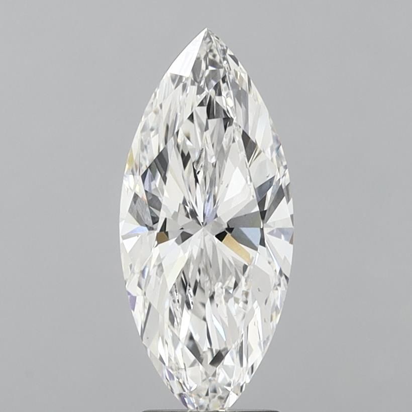 3.01 Carat Marquise Lab Diamond with  Cut Diamond in 14KT  view 1
