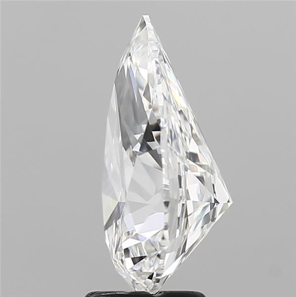 4.08 Carat Pear Lab Diamond with  Cut Diamond in 14KT  view 1
