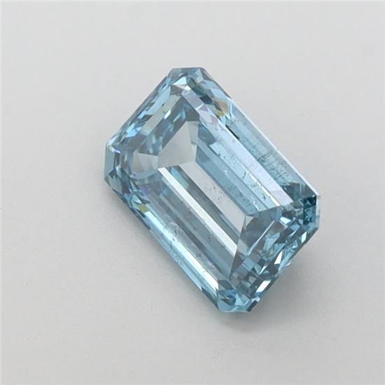 1.01 Carat Emerald Lab Diamond with  Cut Diamond in 14KT  view 1
