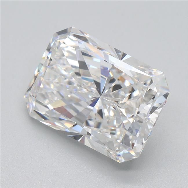 3.53 Carat Radiant Lab Diamond with  Cut Diamond in 14KT  view 1
