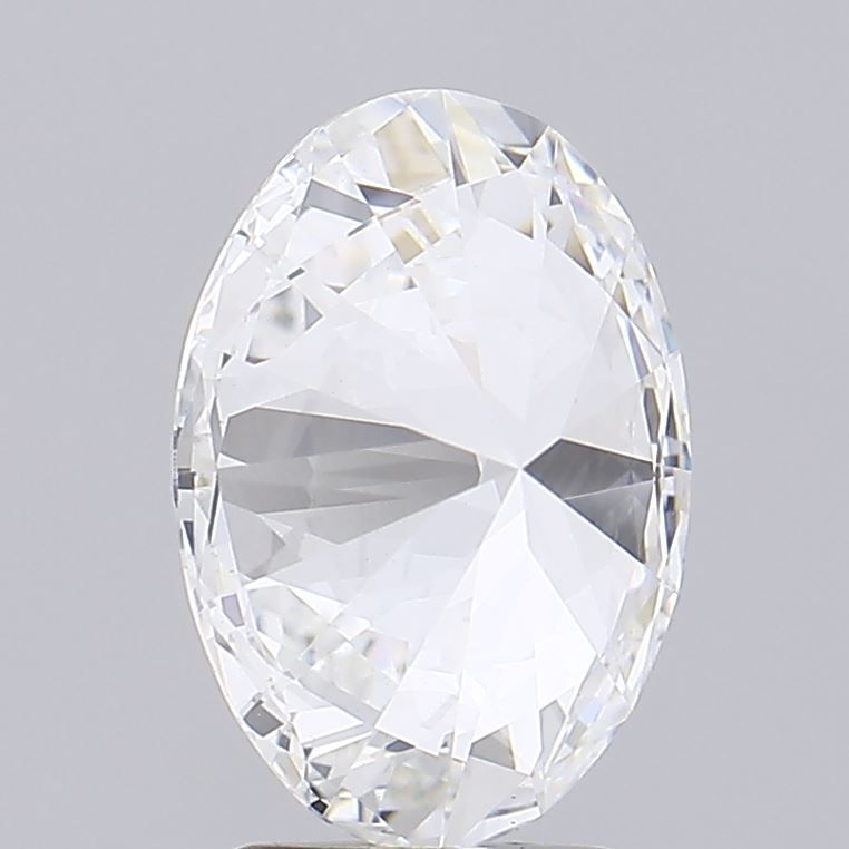 2.86 Carat Oval Lab Diamond with  Cut Diamond in 14KT  view 1
