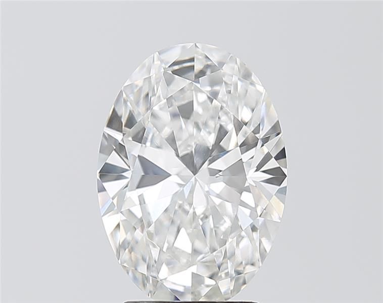 3.03 Carat Oval Lab Diamond with  Cut Diamond in 14KT  view 1
