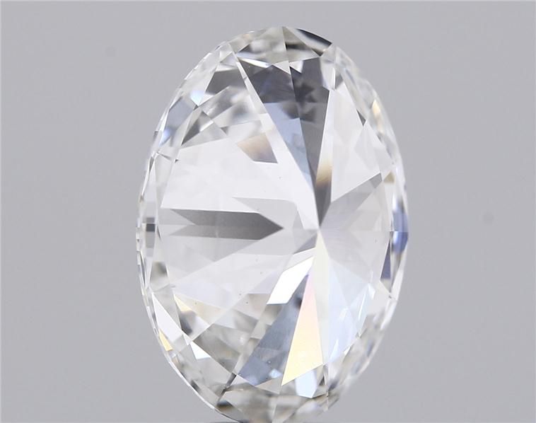 5.76 Carat Oval Lab Diamond with  Cut Diamond in 14KT  view 1
