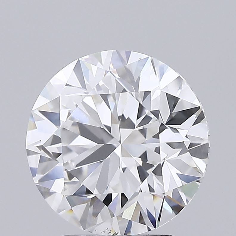 3.73 Carat Round Lab Diamond with  Cut Diamond in 14KT  view 1
