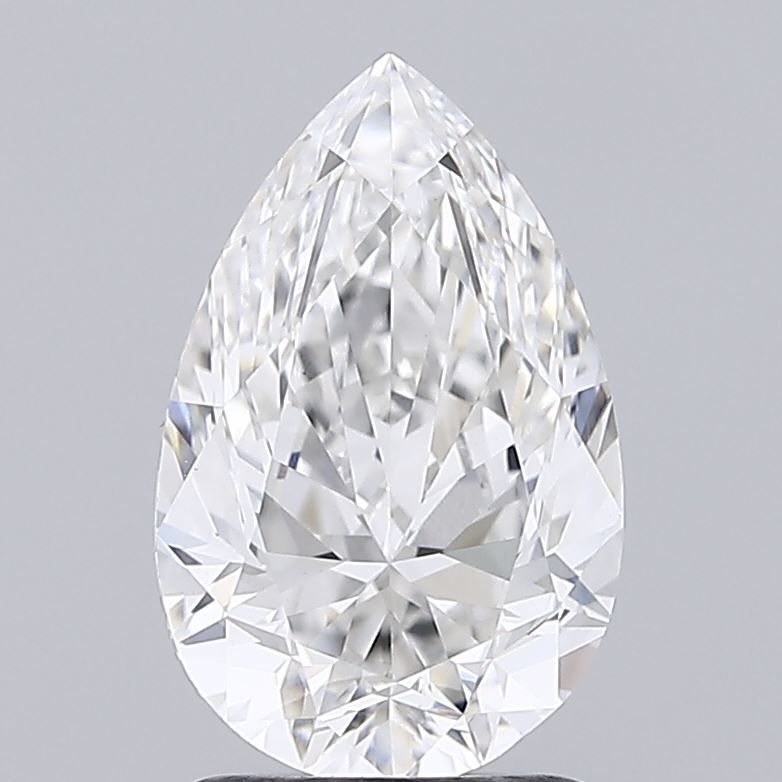 1.8 Carat Pear Lab Diamond with  Cut Diamond in 14KT  view 1
