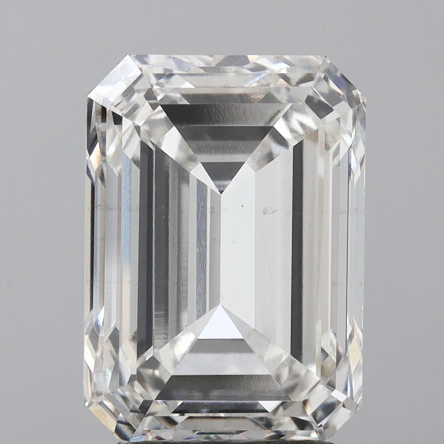 3.14 Carat Emerald Lab Diamond with  Cut Diamond in 14KT  view 1
