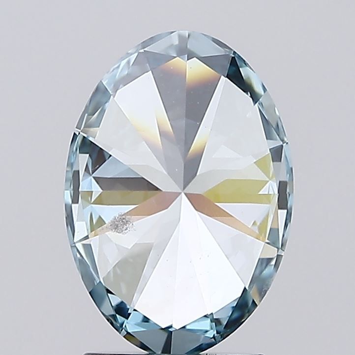 2.01 Carat Oval Lab Diamond with  Cut Diamond in 14KT  view 1
