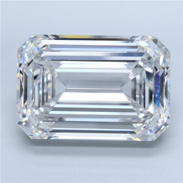 17.66 Carat Emerald Lab Diamond with  Cut Diamond in 14KT  view 1
