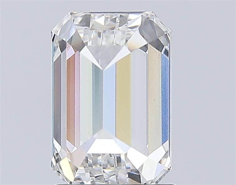 1.62 Carat Emerald Lab Diamond with  Cut Diamond in 14KT  view 1
