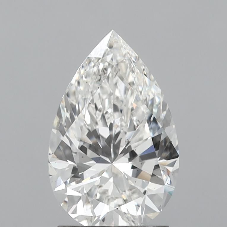 2.02 Carat Pear Lab Diamond with  Cut Diamond in 14KT  view 1
