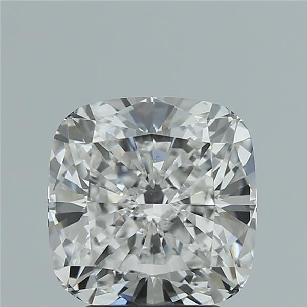 3.22 Carat Cushion Lab Diamond with  Cut Diamond in 14KT  view 1
