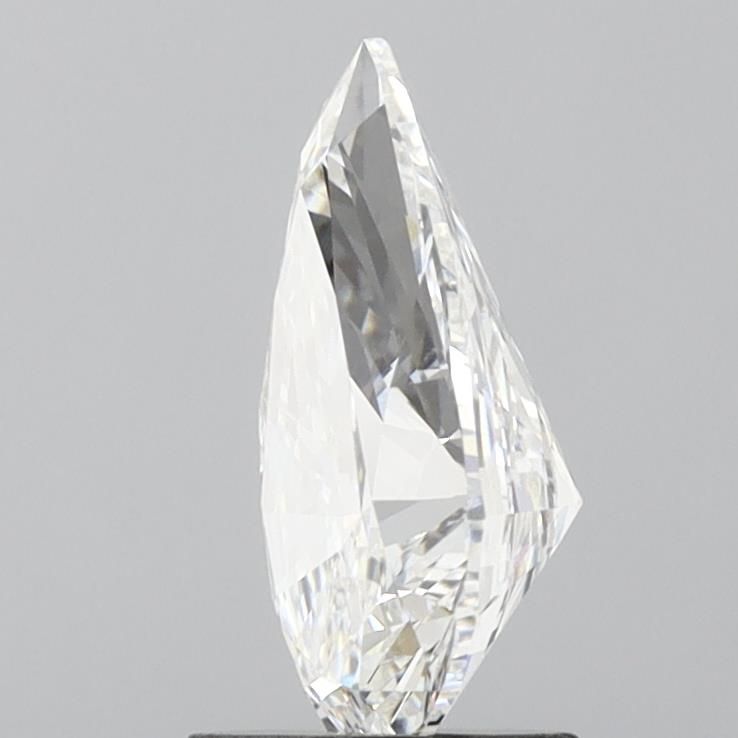 2.0 Carat Pear Lab Diamond with  Cut Diamond in 14KT  view 1
