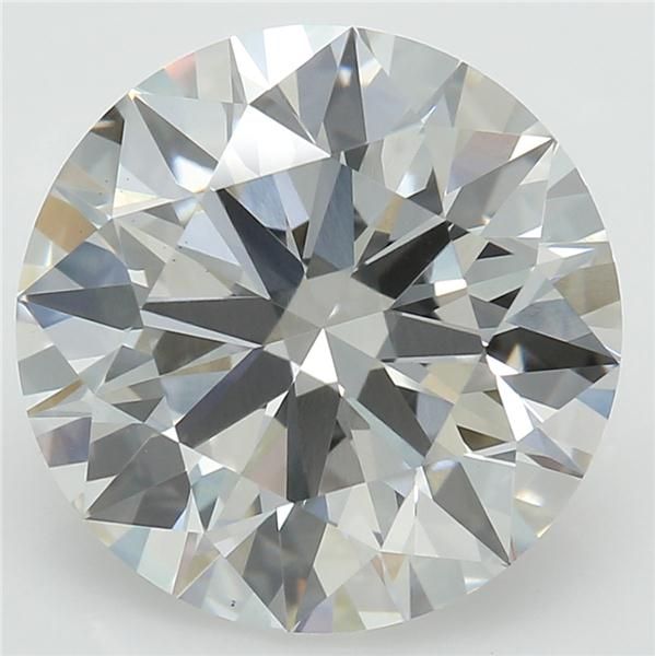 2.81 Carat Round Lab Diamond with  Cut Diamond in 14KT  view 1

