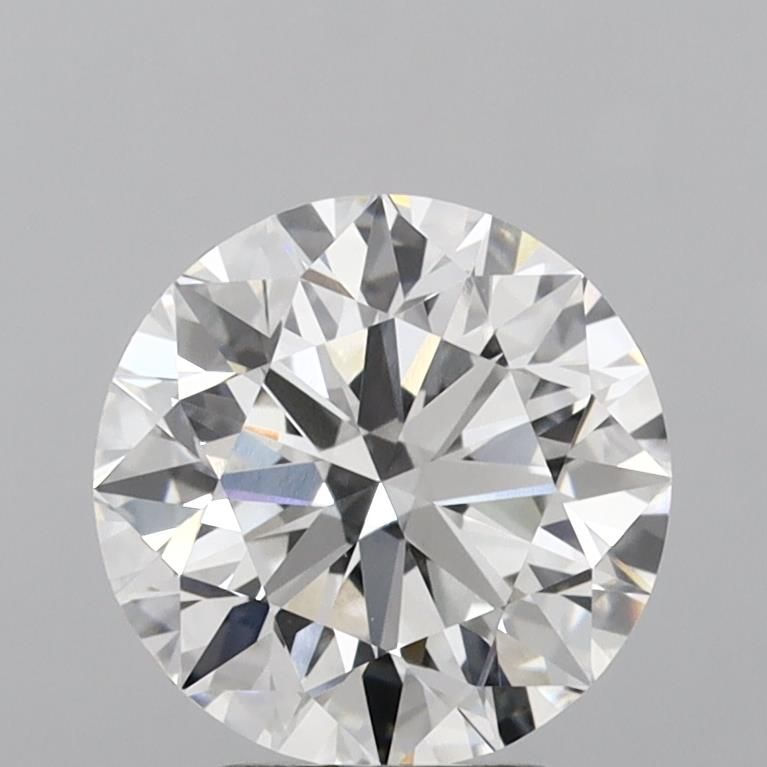 3.01 Carat Round Lab Diamond with  Cut Diamond in 14KT  view 1
