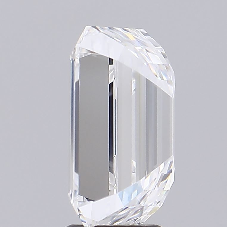 5.01 Carat Emerald Lab Diamond with  Cut Diamond in 14KT  view 1
