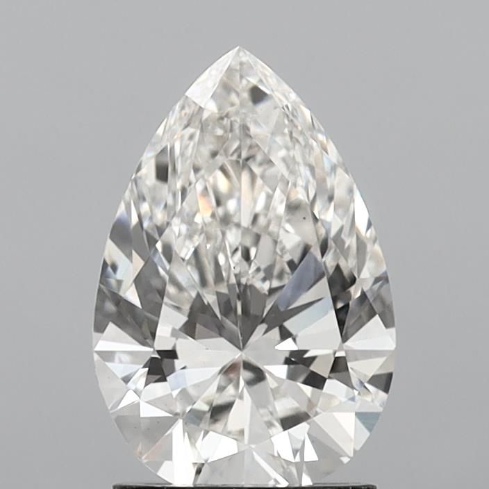 1.75 Carat Pear Lab Diamond with  Cut Diamond in 14KT  view 1
