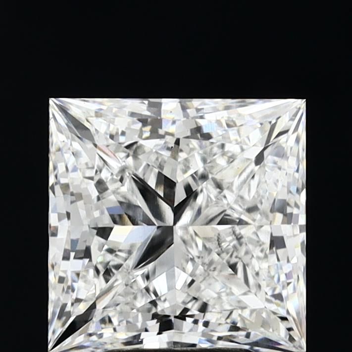 4.62 Carat Princess Lab Diamond with  Cut Diamond in 14KT  view 1
