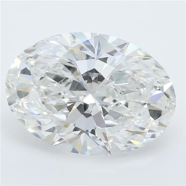 3.12 Carat Oval Lab Diamond with  Cut Diamond in 14KT  view 1
