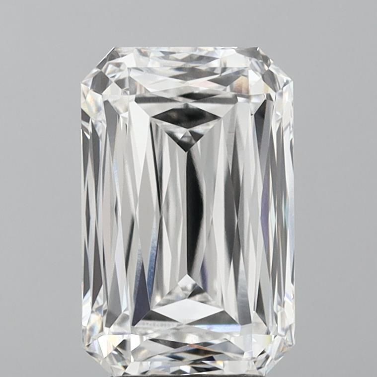 4.01 Carat Radiant lab Diamond with  Cut Diamond in 14KT  view 1
