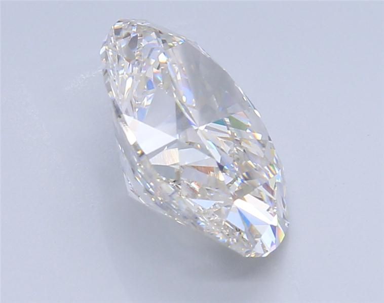 3.09 Carat Oval Lab Diamond with  Cut Diamond in 14KT  view 1
