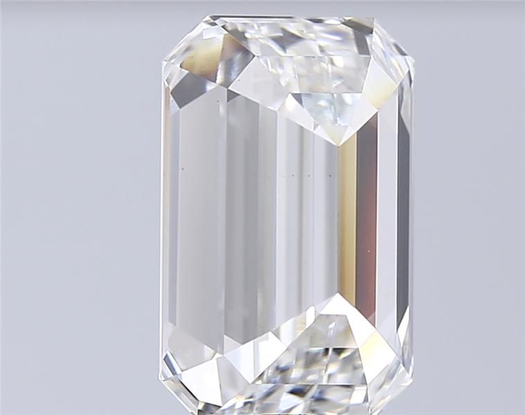 5.42 Carat Emerald Lab Diamond with  Cut Diamond in 14KT  view 1
