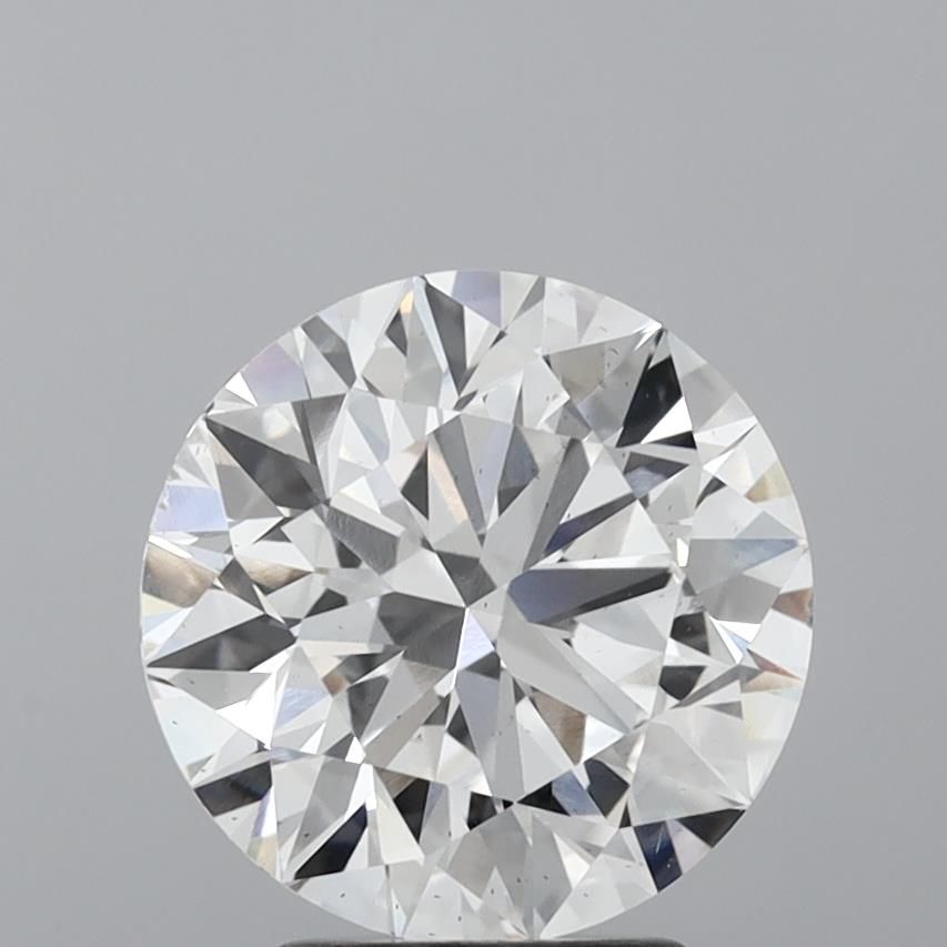 2.84 Carat Round Lab Diamond with  Cut Diamond in 14KT  view 1
