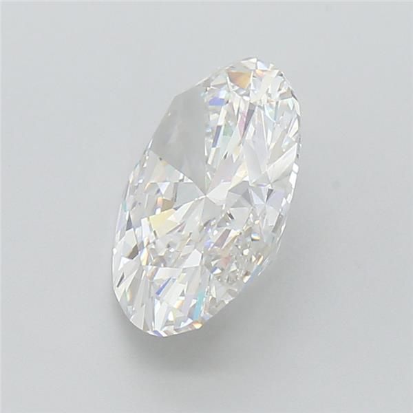 4.01 Carat Oval Lab Diamond with  Cut Diamond in 14KT  view 1
