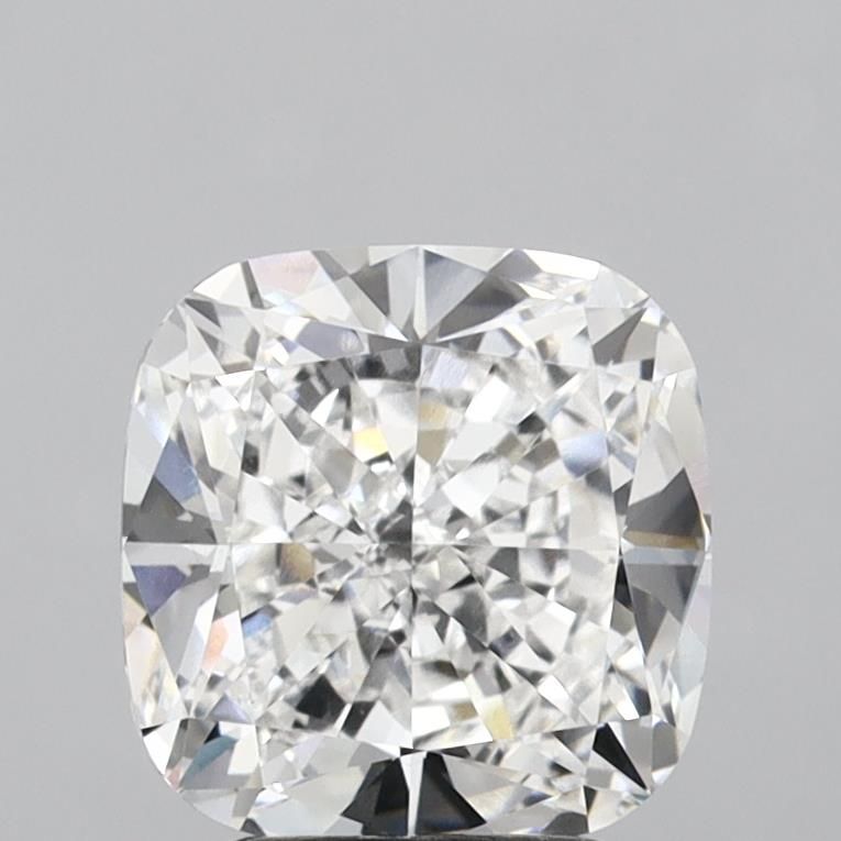 3.66 Carat Cushion Lab Diamond with  Cut Diamond in 14KT  view 1
