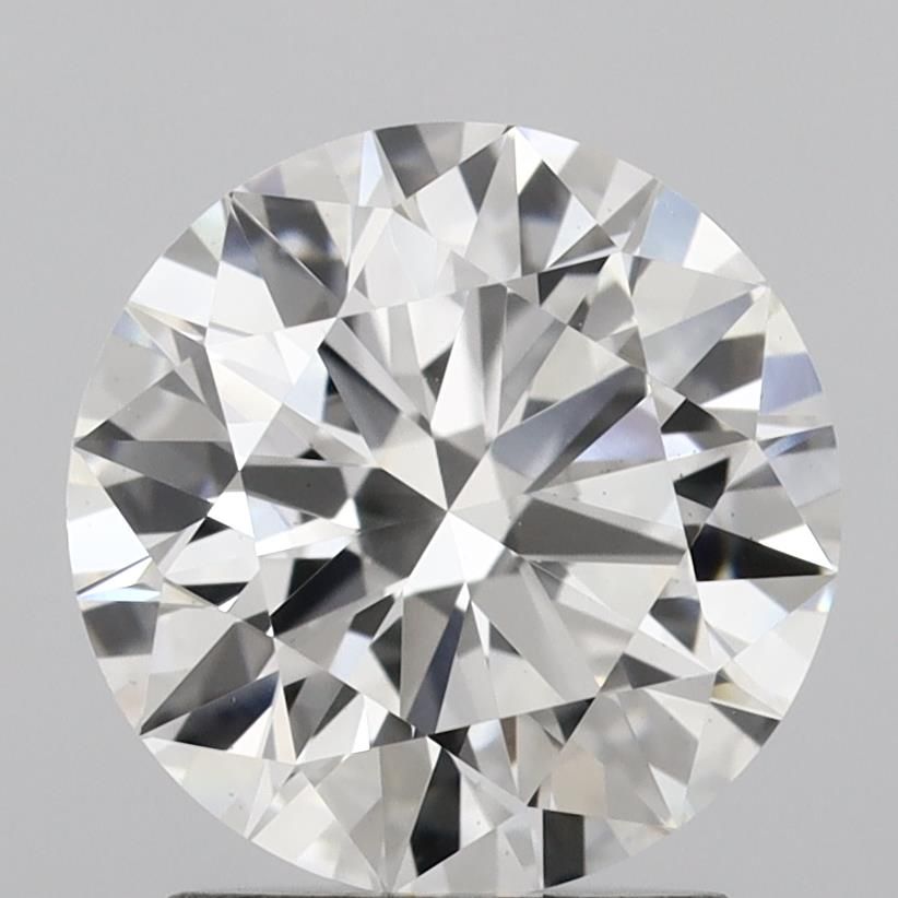1.92 Carat Round Lab Diamond with  Cut Diamond in 14KT  view 1
