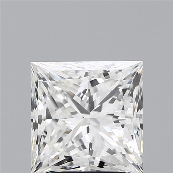 2.72 Carat Princess Lab Diamond with  Cut Diamond in 14KT  view 1
